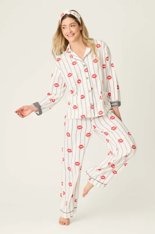 Hugs and Kisses 3-Piece Flannel PJ Set sold by P.J. Salvage