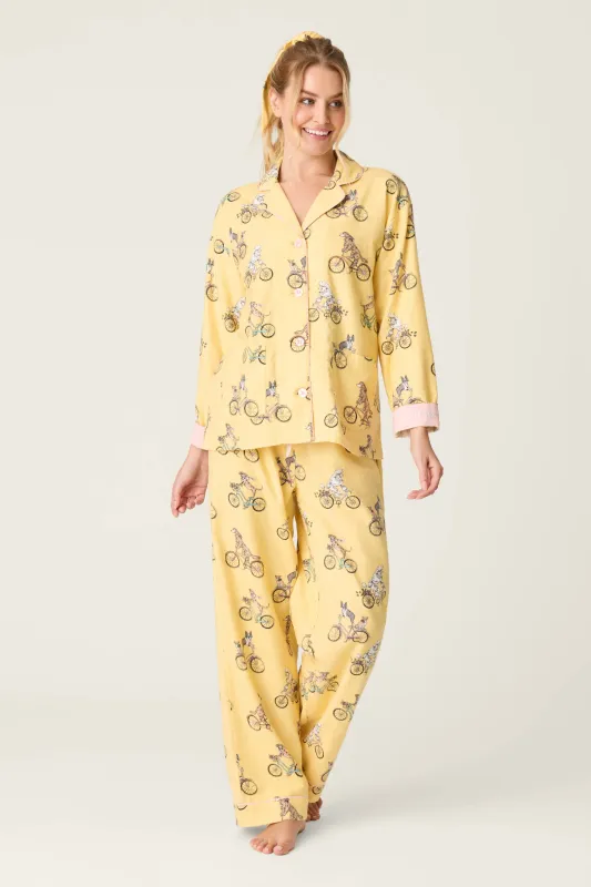 Let the Good Times Roll 3-Piece Flannel PJ Set made by P.J. Salvage