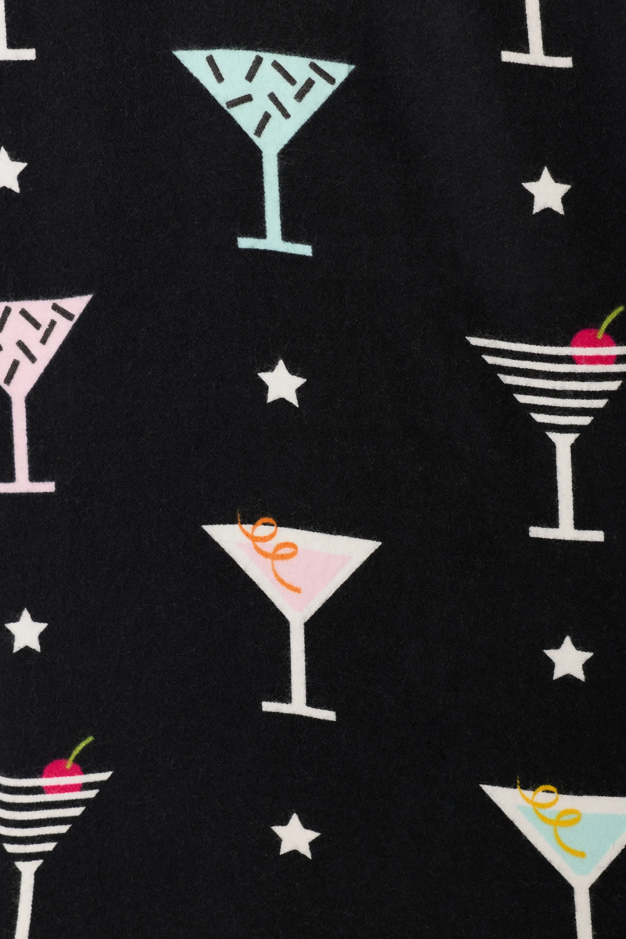 Tini Time Colorful Cocktails 3-Piece Flannel PJ Set sold by P.J. Salvage product image thumbnail 2