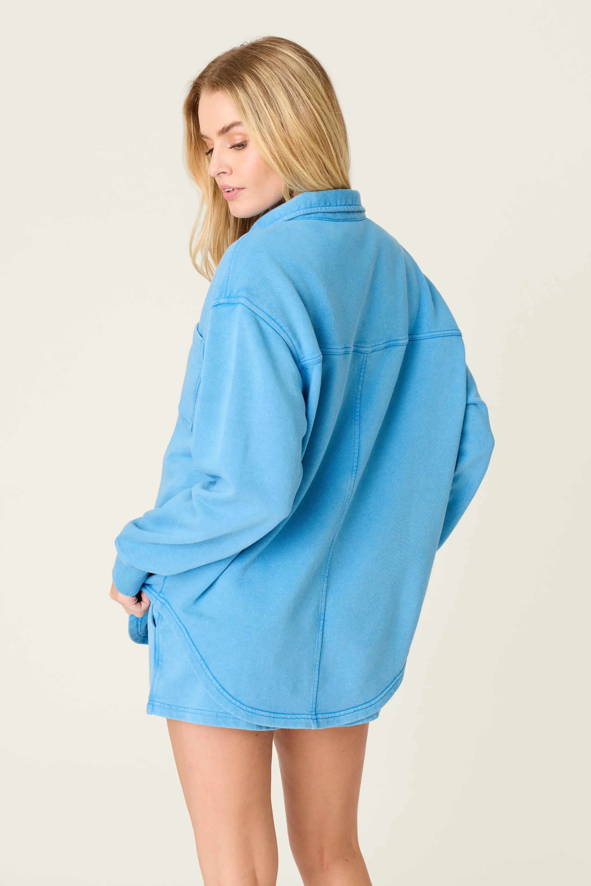 Washed Away Marine Blue Shirt Jacket sold by P.J. Salvage product image thumbnail 2