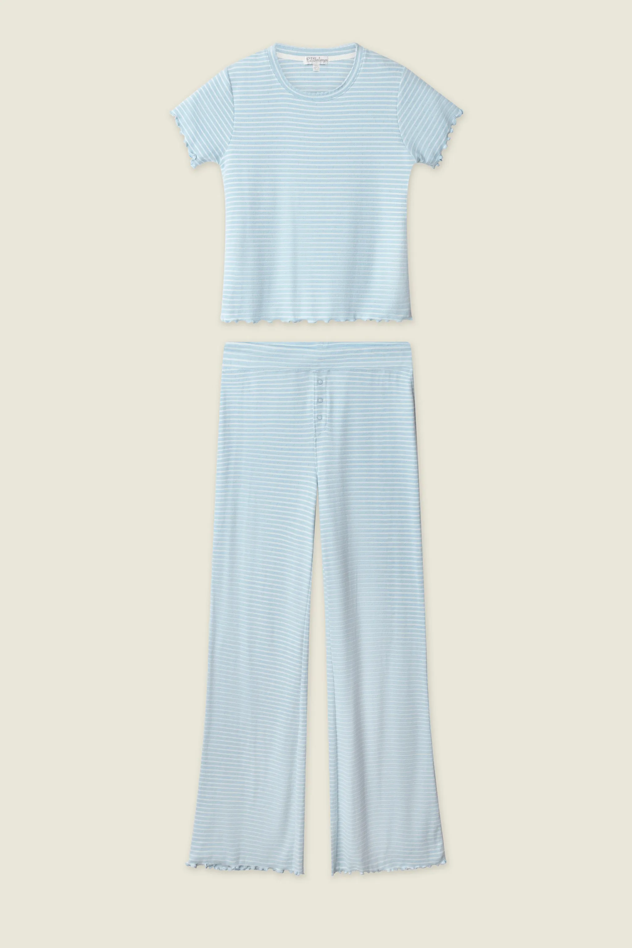 Sweet Stripes Morning Blue Long Lounge Set sold by P.J. Salvage product image thumbnail 5