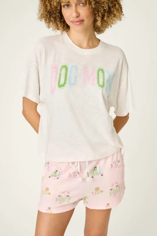 Pupcation Palms Dog Mom Graphic Tee sold by P.J. Salvage