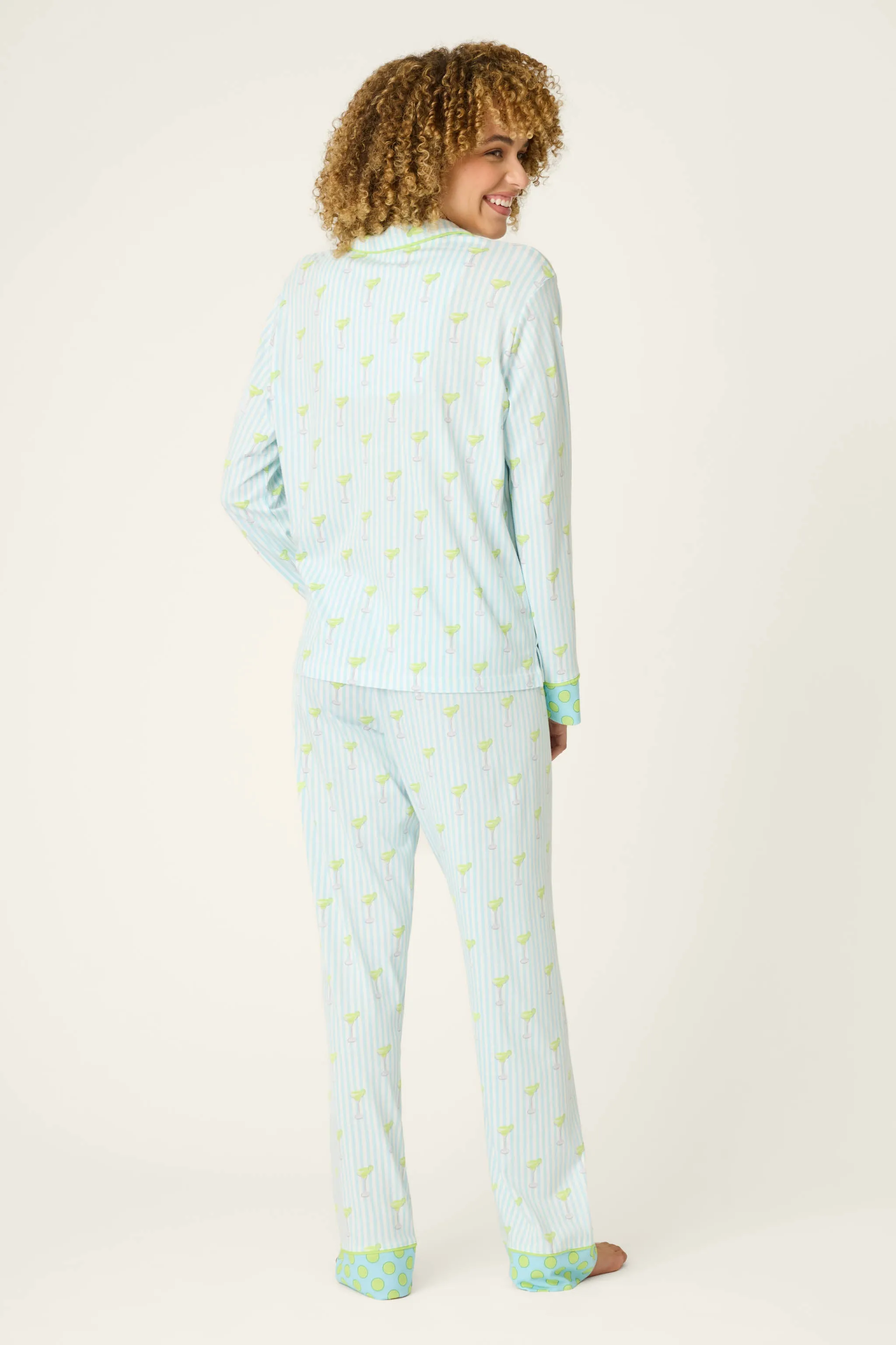 Playful Prints Salty Cadillac Striped Long PJ Set sold by P.J. Salvage product image thumbnail 2