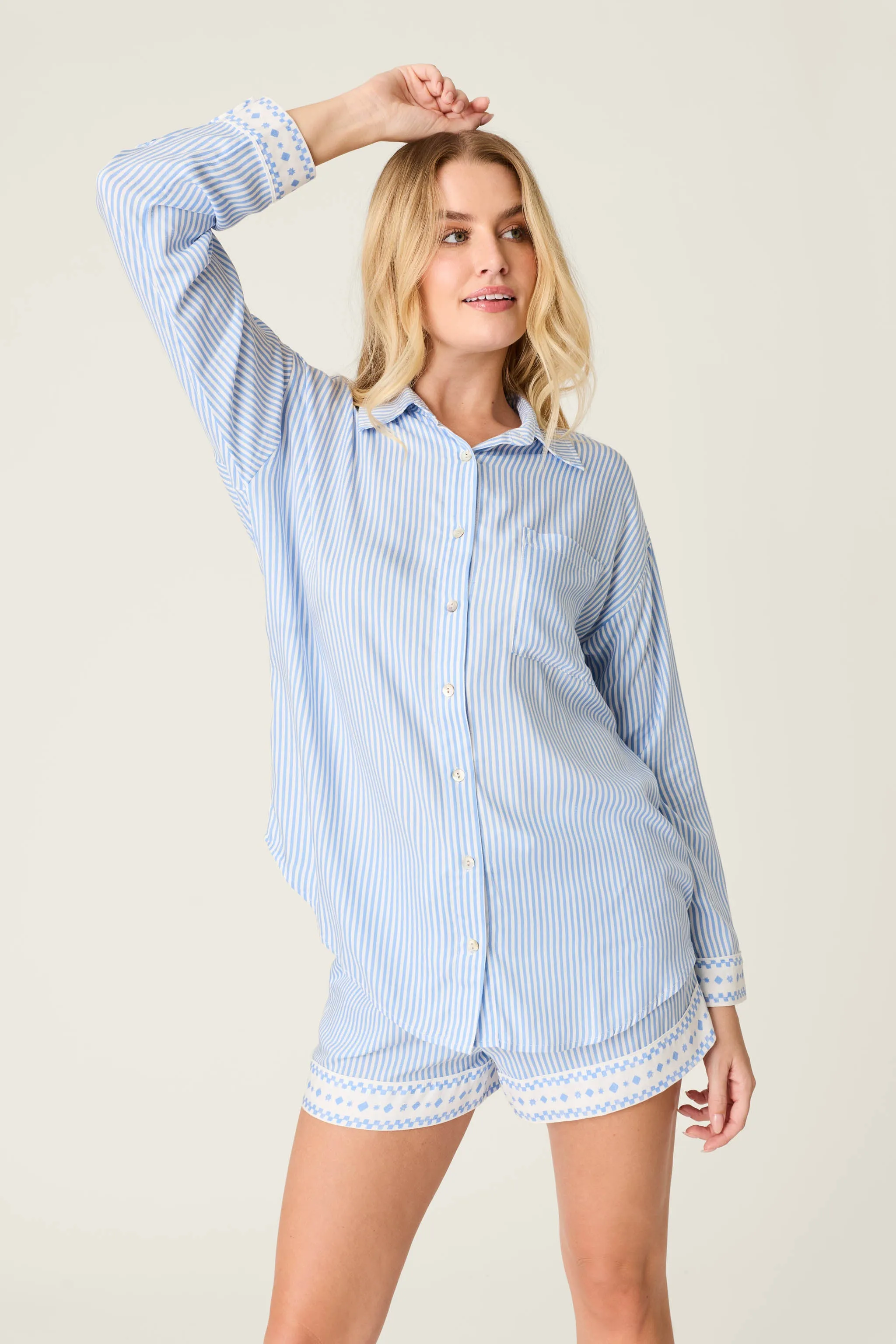 Frutta Fresca Striped Short Lounge Set sold by P.J. Salvage product image thumbnail 3