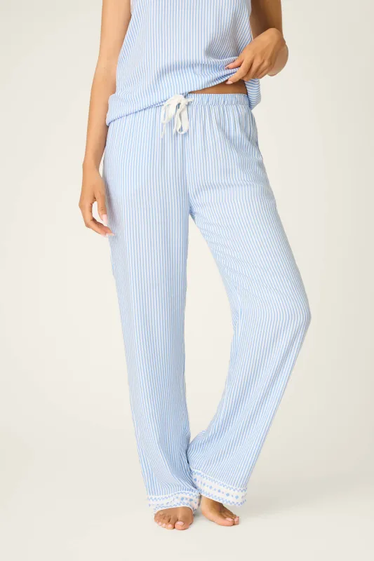 Frutta Fresca Striped Open Leg Pants made by P.J. Salvage