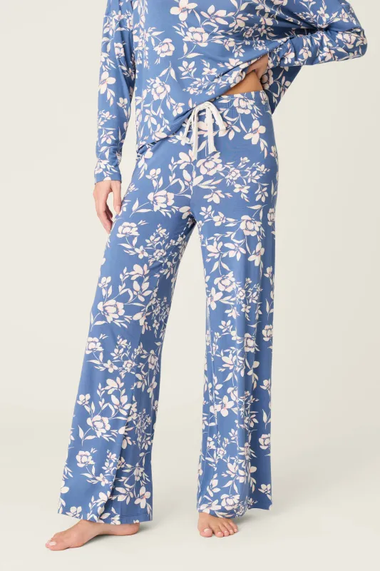 Flora Dreams Twilight Garden Open Leg PJ Pants made by P.J. Salvage