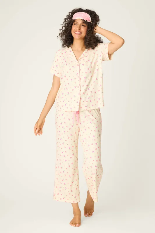 For the Mamas Butter Blooms Cropped 3-Piece PJ Set made by P.J. Salvage