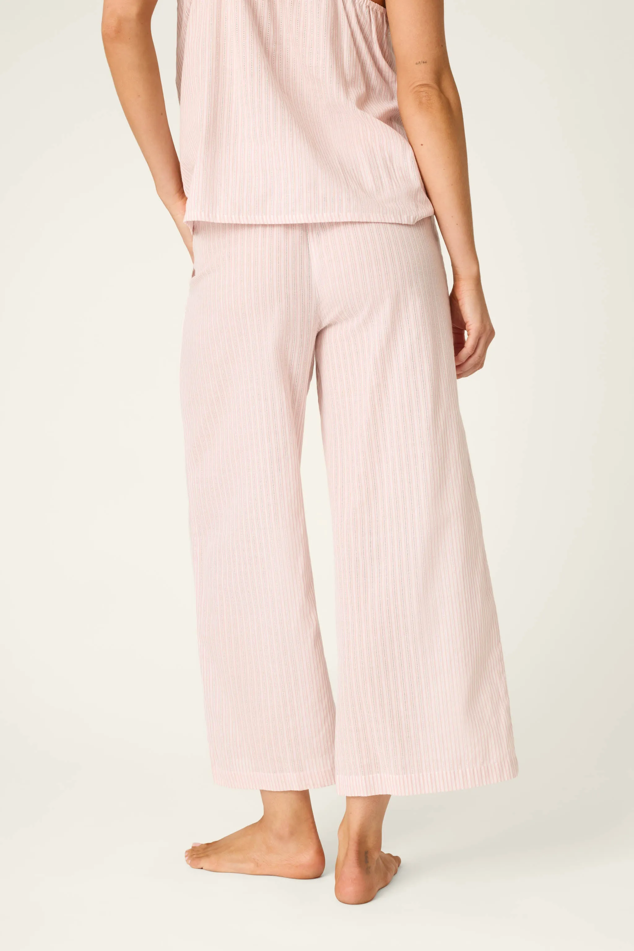 On Cloud Nine Silver Rose Cropped Lounge Pants sold by P.J. Salvage product image thumbnail 4