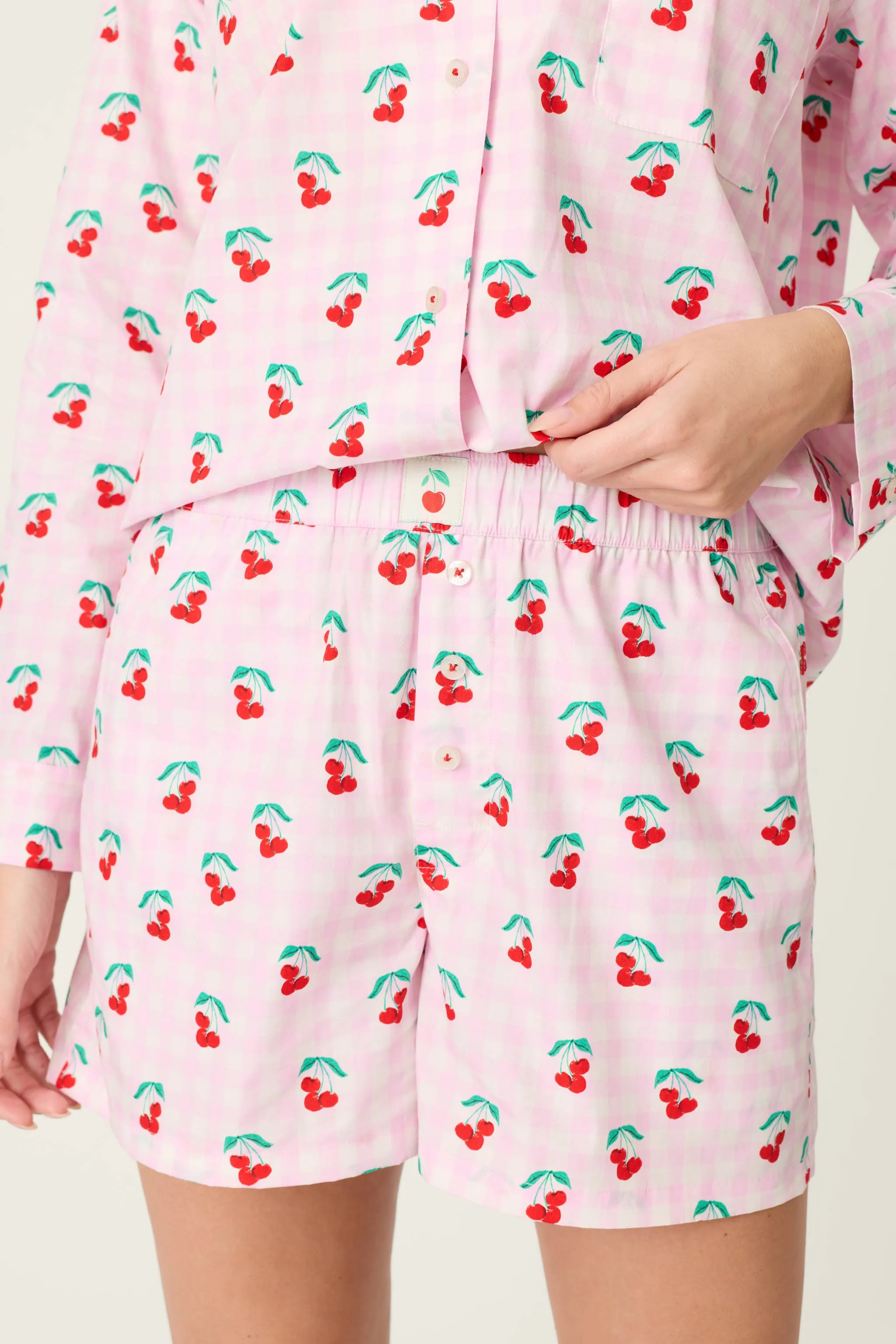 Afterparty Poplin Oh Cherry Short PJ Set sold by P.J. Salvage product image thumbnail 5