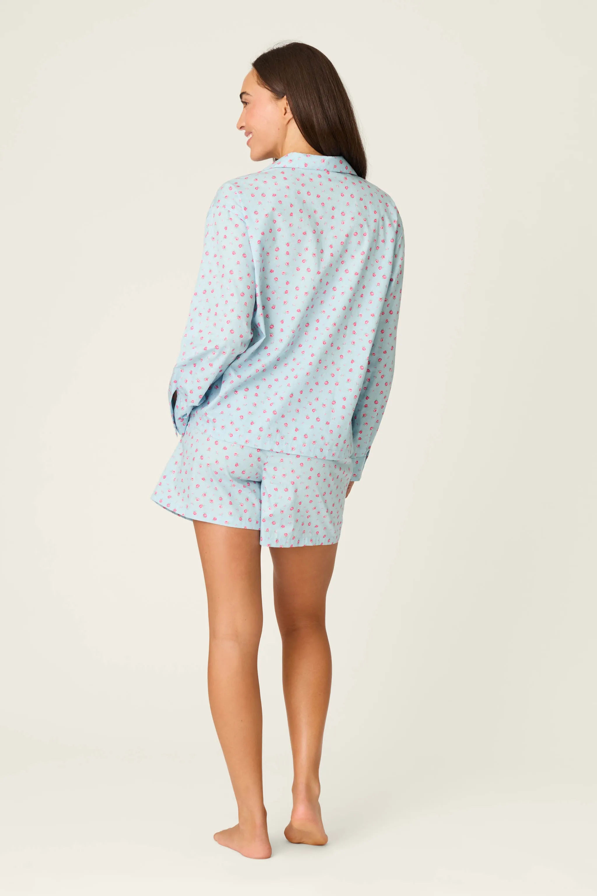 Afterparty Poplin Rosy Nights Short PJ Set sold by P.J. Salvage product image thumbnail 3