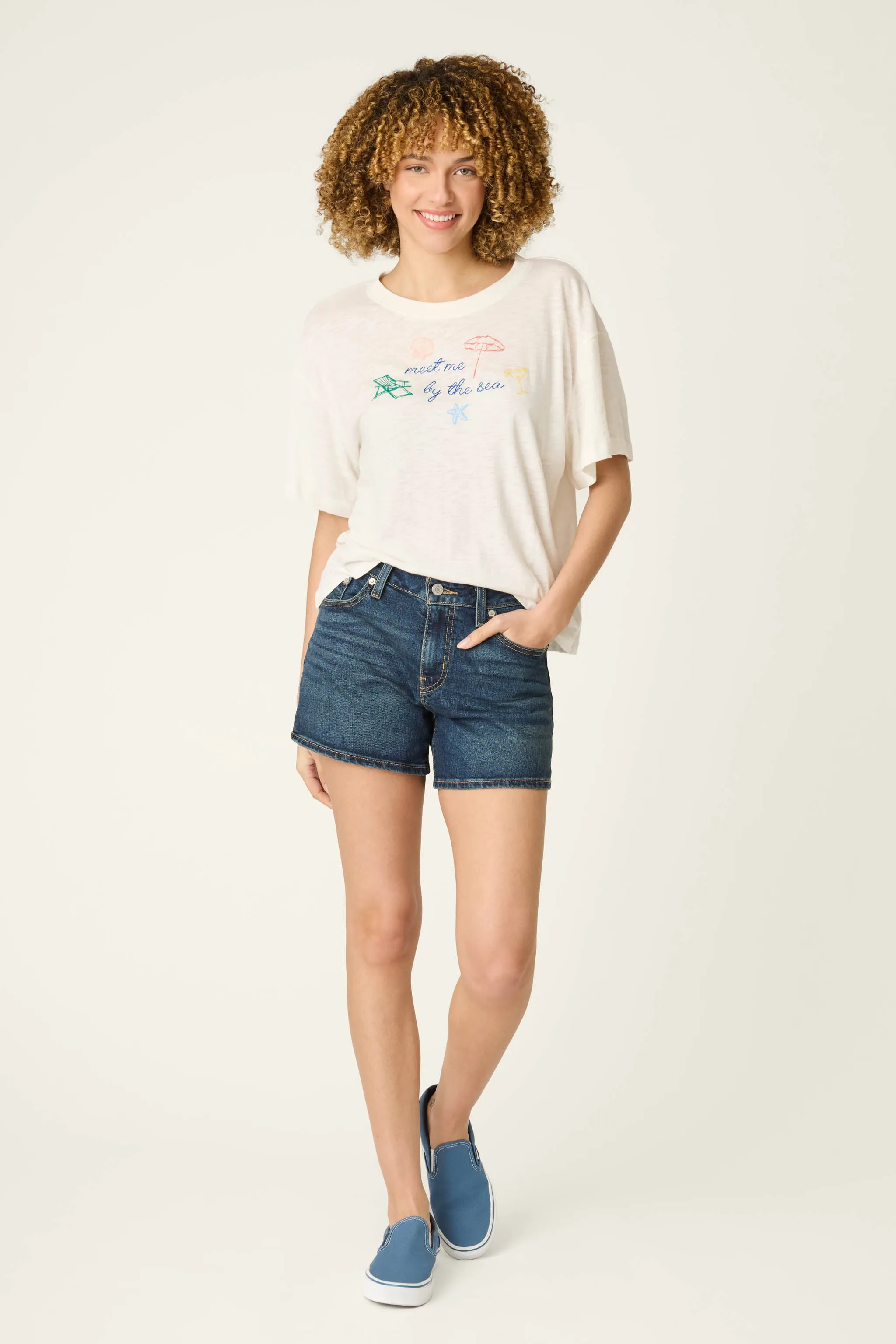 Meet Me By The Sea Graphic Print T-Shirt sold by P.J. Salvage product image thumbnail 3
