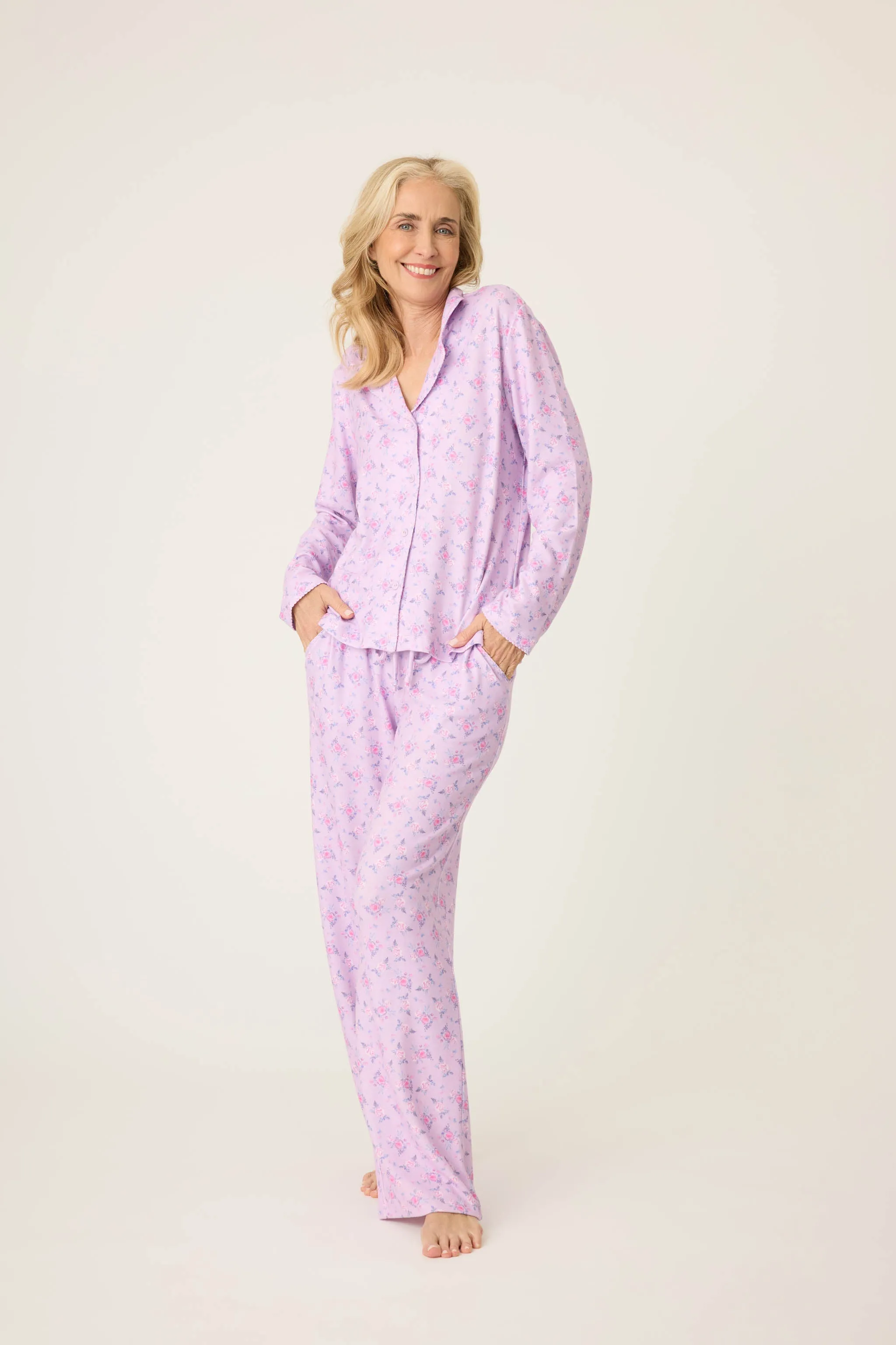 Rose Garden Lilac Floral PJ Set sold by P.J. Salvage product image thumbnail 5