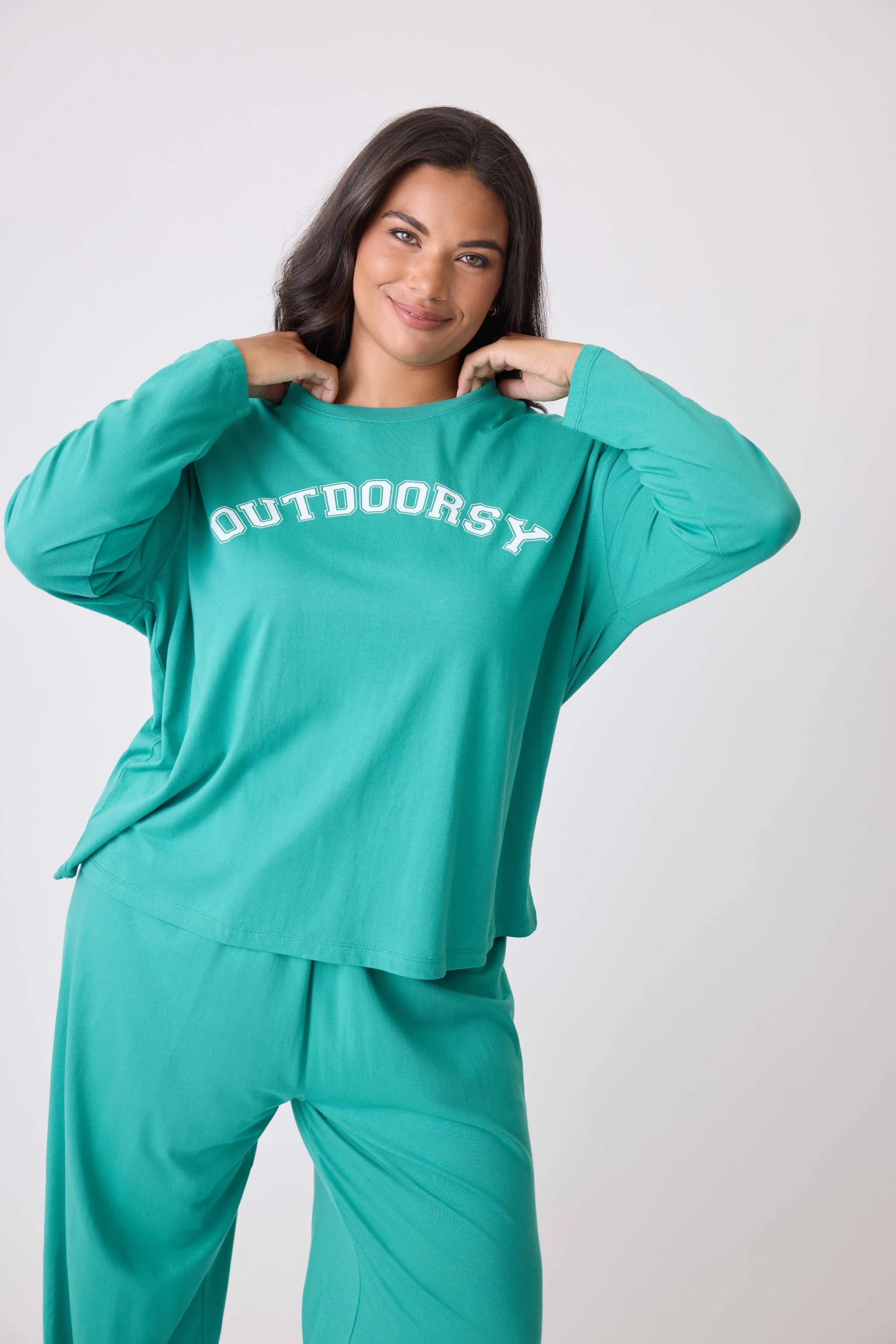 Outdoorsy Cotton Lounge Set Plus Size sold by P.J. Salvage product image thumbnail 3