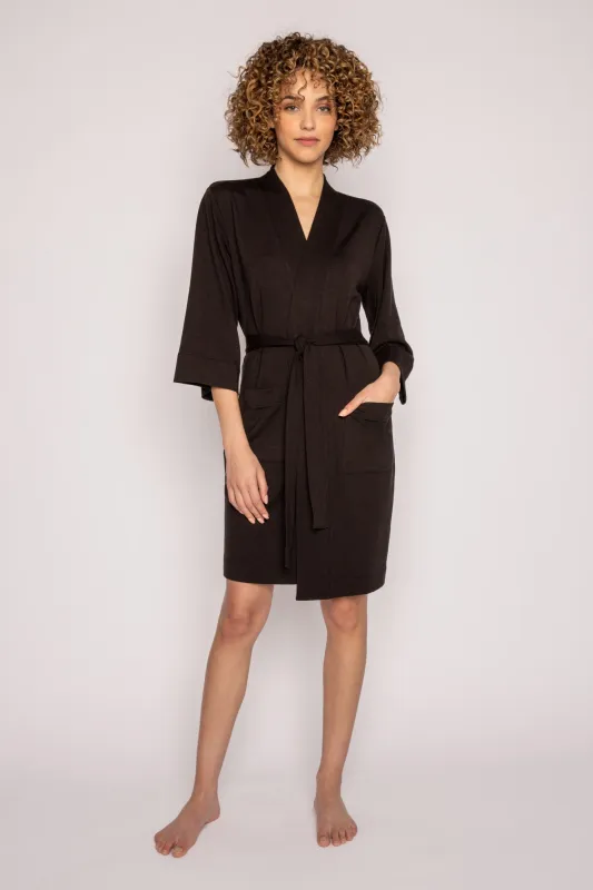 Jammie Essentials Black Robe made by P.J. Salvage