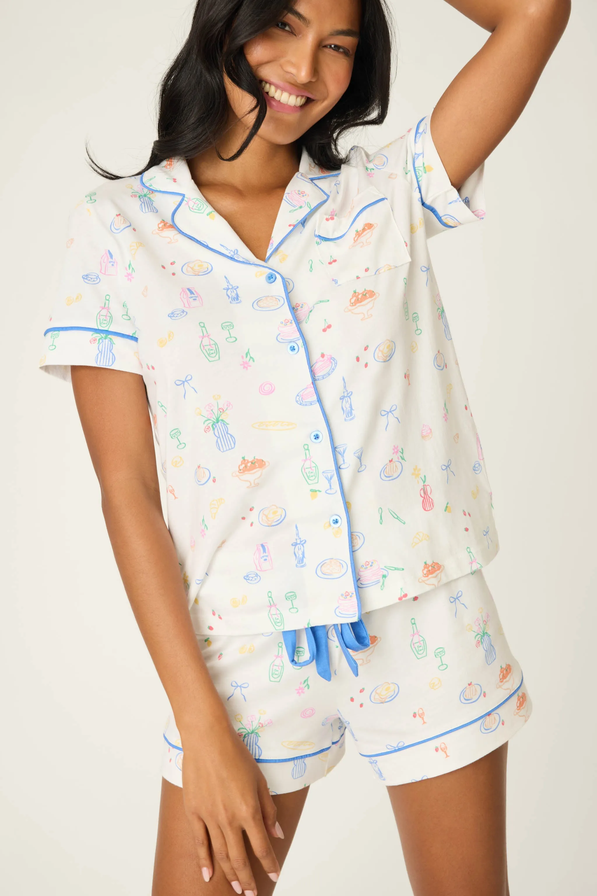Whimsy Parisian Picnic Short PJ Set sold by P.J. Salvage product image thumbnail 3