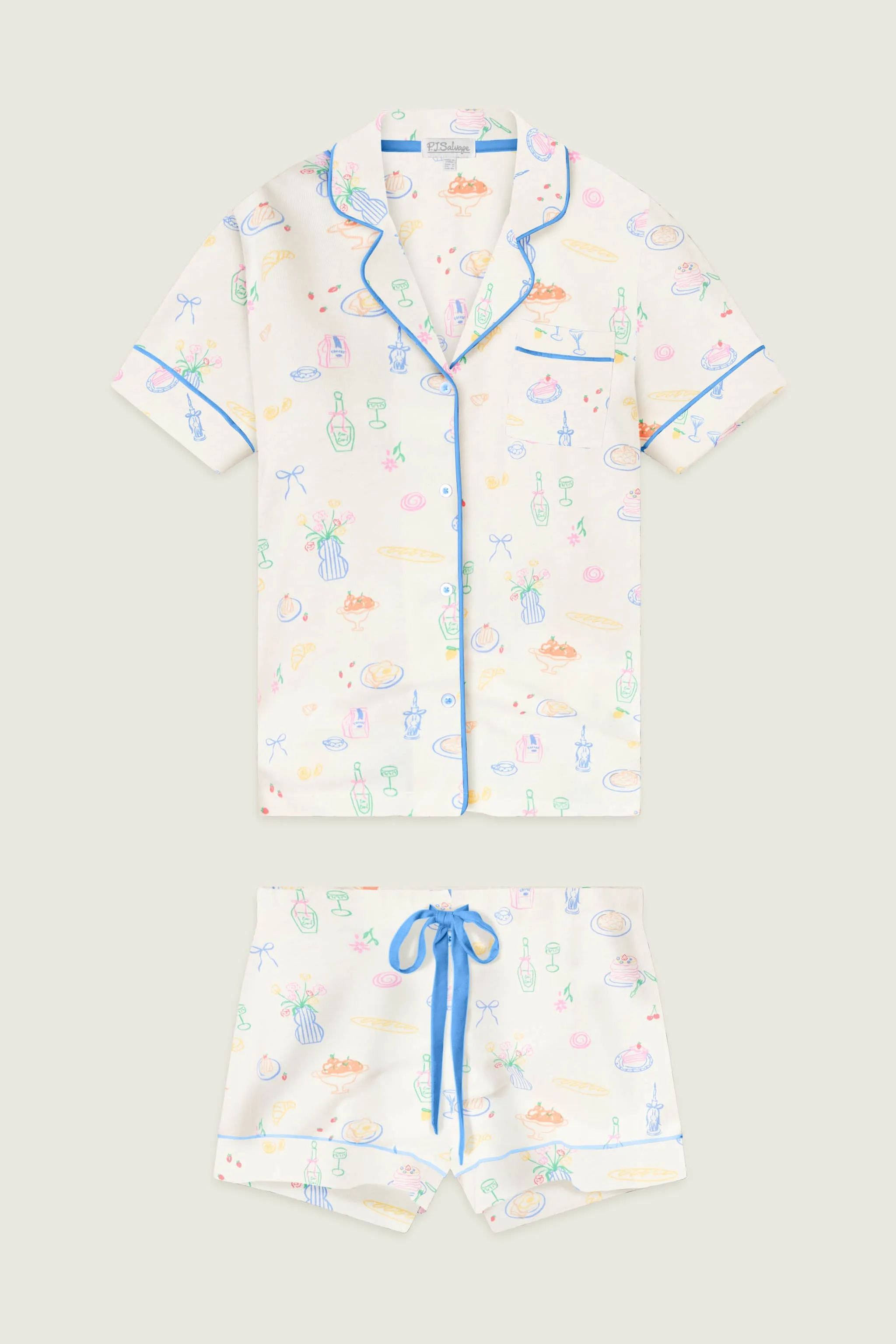 Whimsy Parisian Picnic Short PJ Set sold by P.J. Salvage product image thumbnail 5