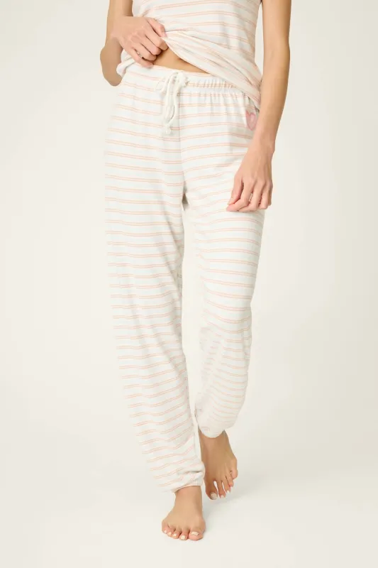 J'Adore Amour Sweetheart Stripes Lounge Pants made by P.J. Salvage