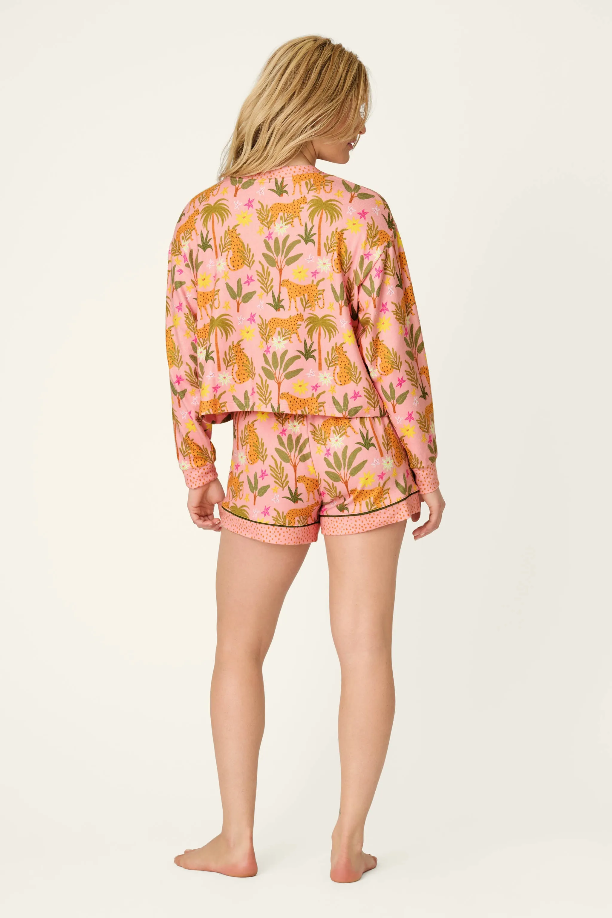 In the Jungle Leopard Safari Short PJ Set sold by P.J. Salvage product image thumbnail 3