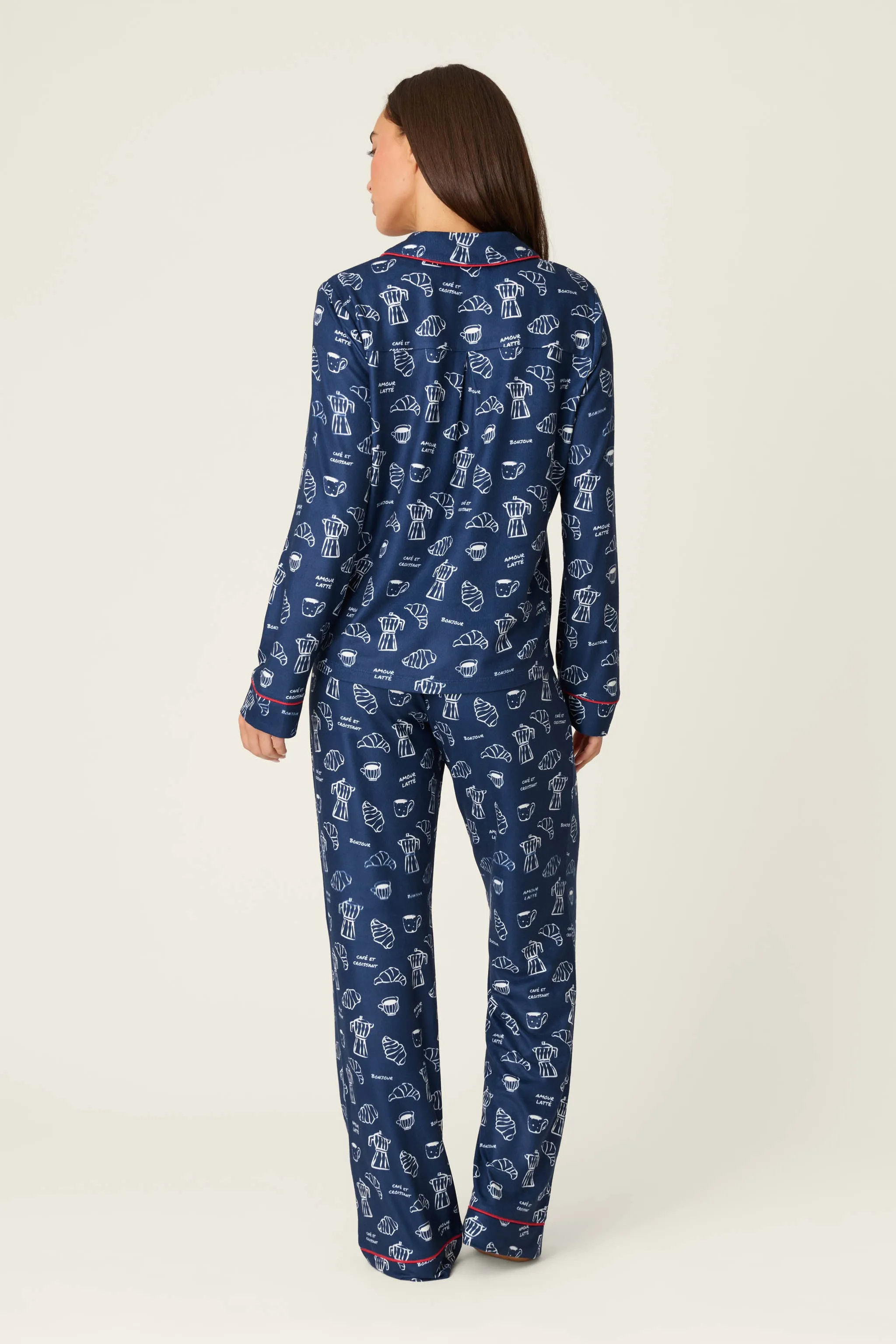 Bonjour Babe French Breakfast Print Long Sleeve PJ Set sold by P.J. Salvage product image thumbnail 4