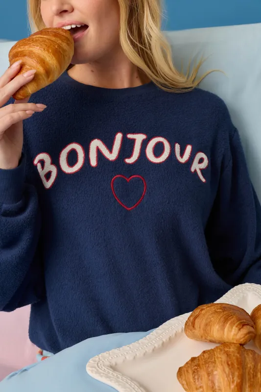 Bonjour Babe Boucle Bonjour Sweater made by P.J. Salvage