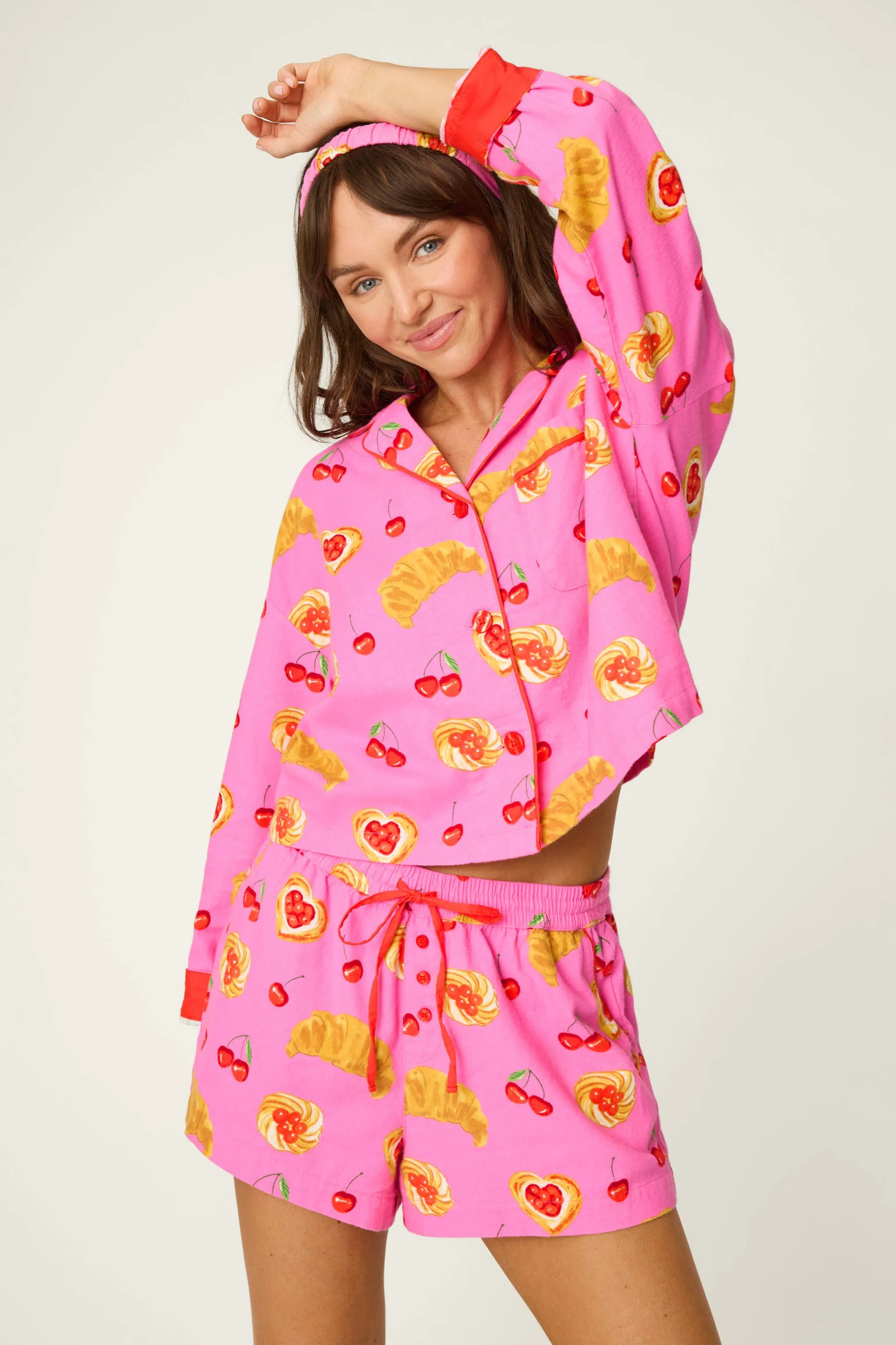 Breakfast Pastry Print 3-Piece Short Flannel PJ Set sold by P.J. Salvage product image thumbnail 4