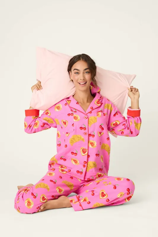 Breakfast Pastry Print 3-Piece Flannel PJ Set made by P.J. Salvage