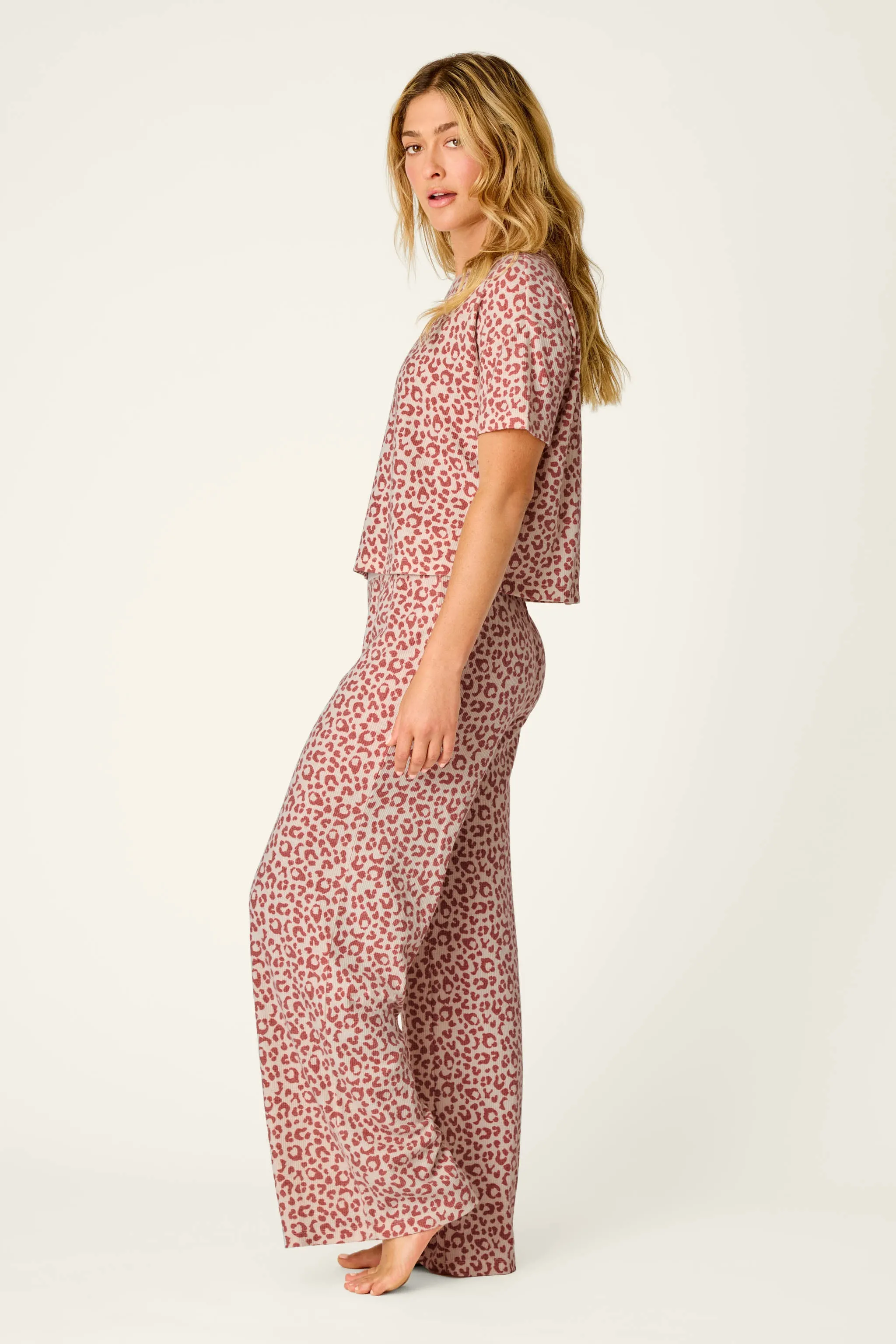 Boyfriend Boxer Leopard Print Short Sleeve & Pants PJ Set sold by P.J. Salvage product image thumbnail 5