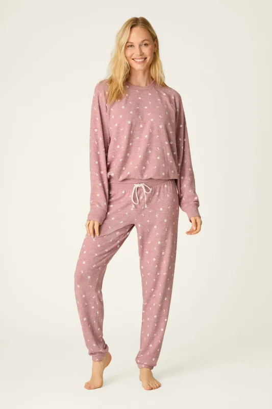 Tiny Blooms Polka Dot Long Sleeve PJ Set made by P.J. Salvage