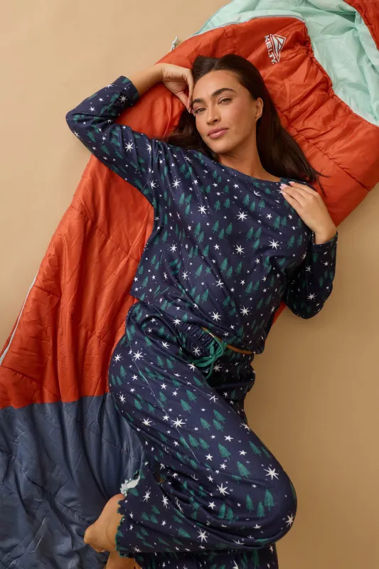 Under the Stars Magical Forest Print Lounge Set made by P.J. Salvage