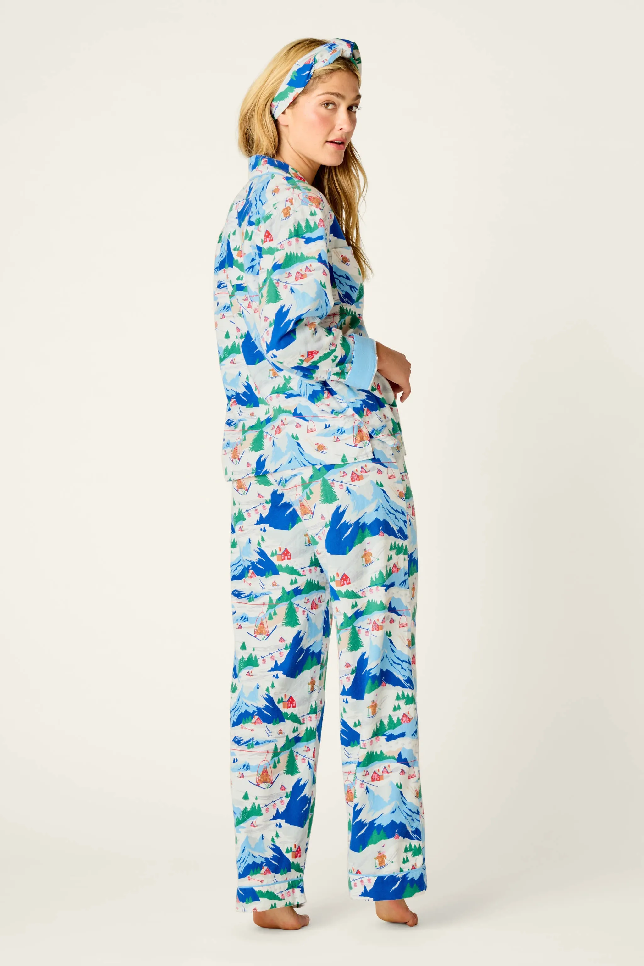 Ski Ya Later Skiing Bears Print 3-Piece Flannel PJ Pant Set sold by P.J. Salvage product image thumbnail 4