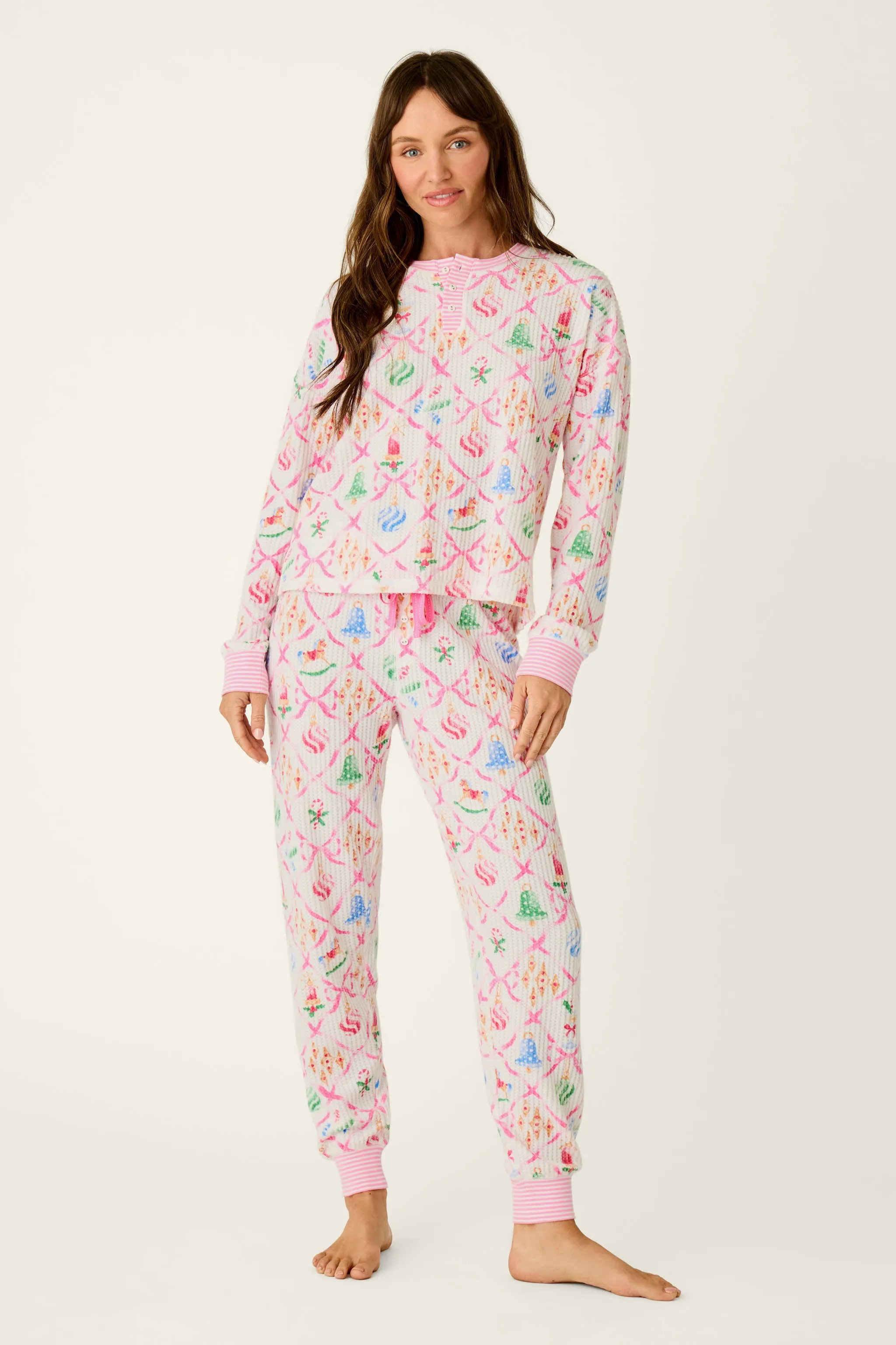 Ski Jammie Classics Ornament Print Long Sleeve PJ Set sold by P.J. Salvage product image thumbnail 2
