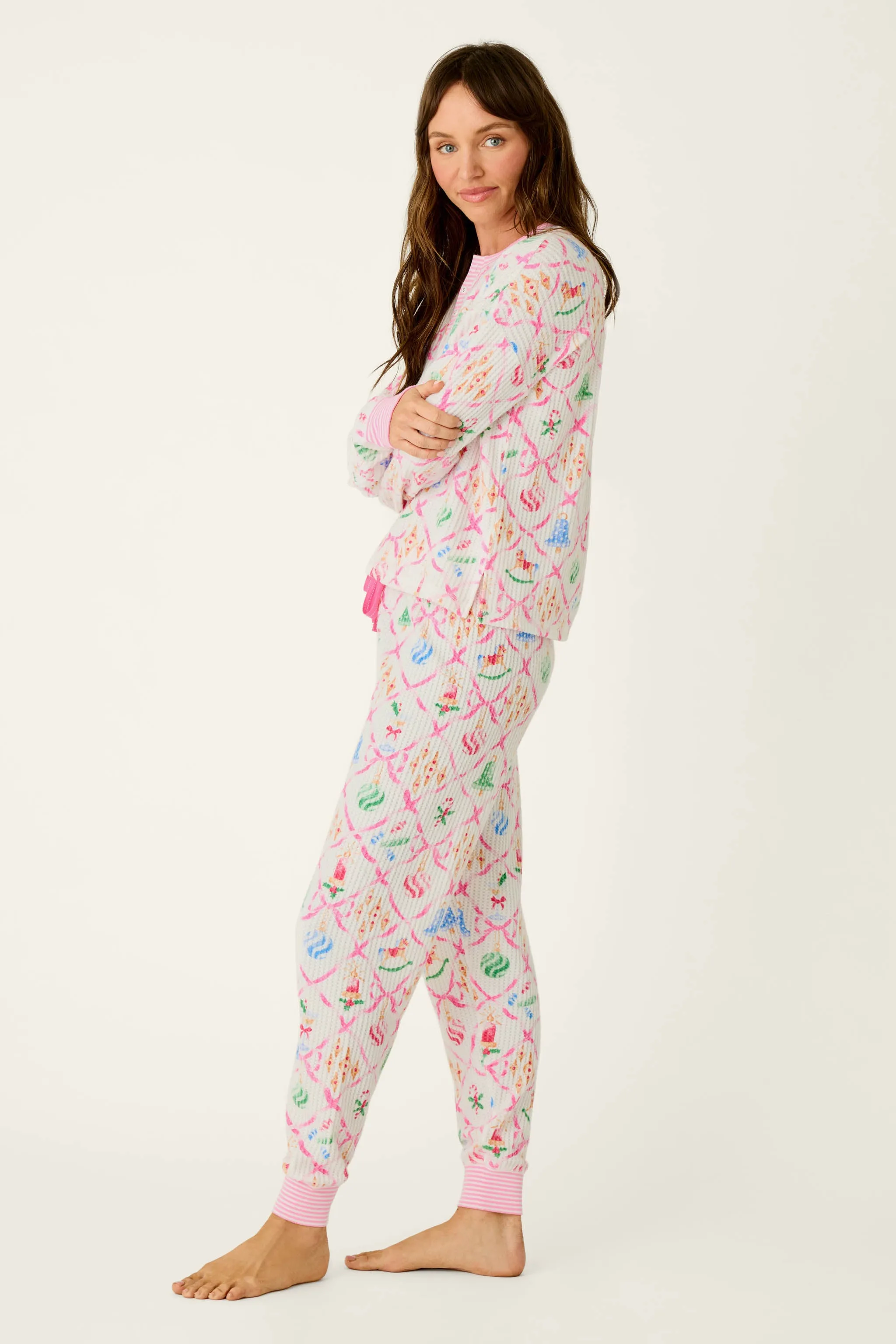Ski Jammie Classics Ornament Print Long Sleeve PJ Set sold by P.J. Salvage product image thumbnail 4