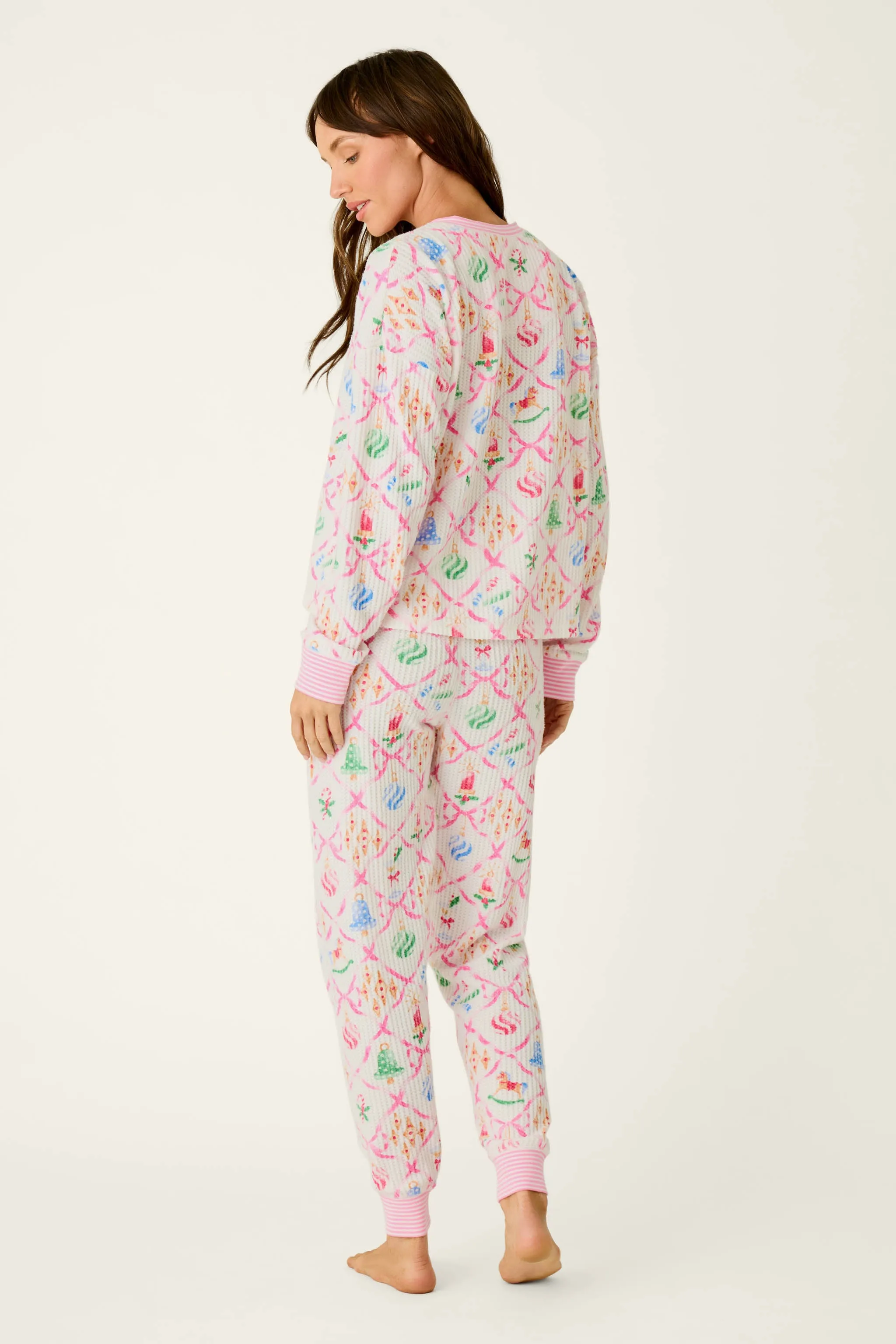 Ski Jammie Classics Ornament Print Long Sleeve PJ Set sold by P.J. Salvage product image thumbnail 3