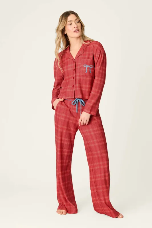 Mad for Plaid Long Sleeve & Pants PJ Set made by P.J. Salvage