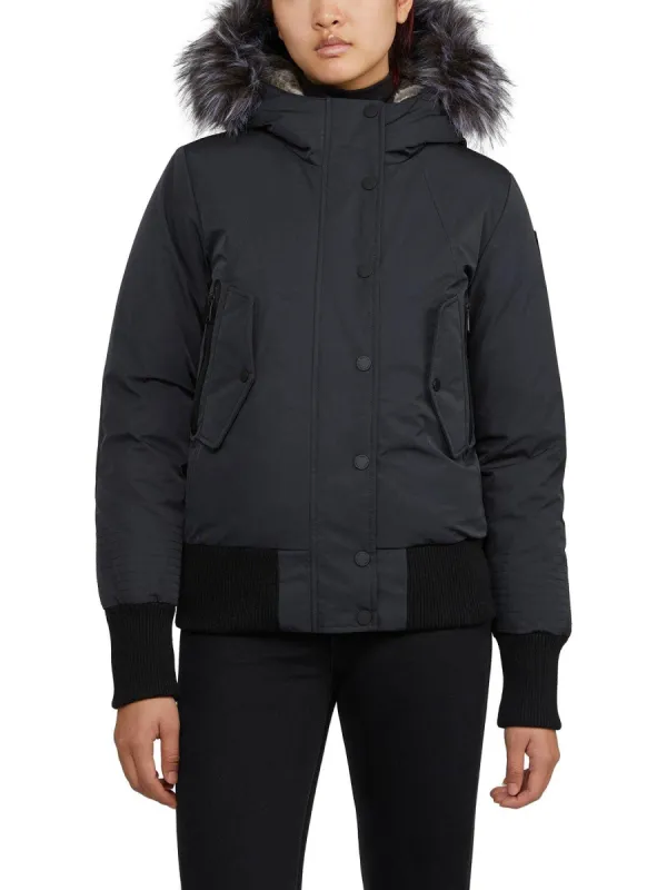 LOGO PATCH HOODED BOMBER JACKET | Parallel