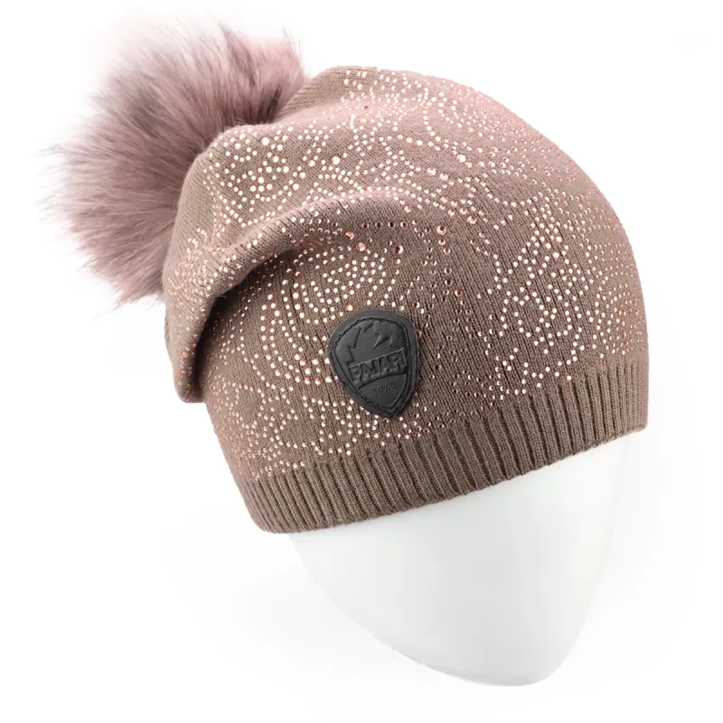 Julia Knitted Gem Beanie sold by Pajar