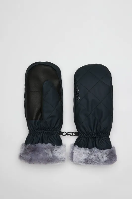 Jolene Women's Quilted Mitten w/faux fur cuff sold by Pajar