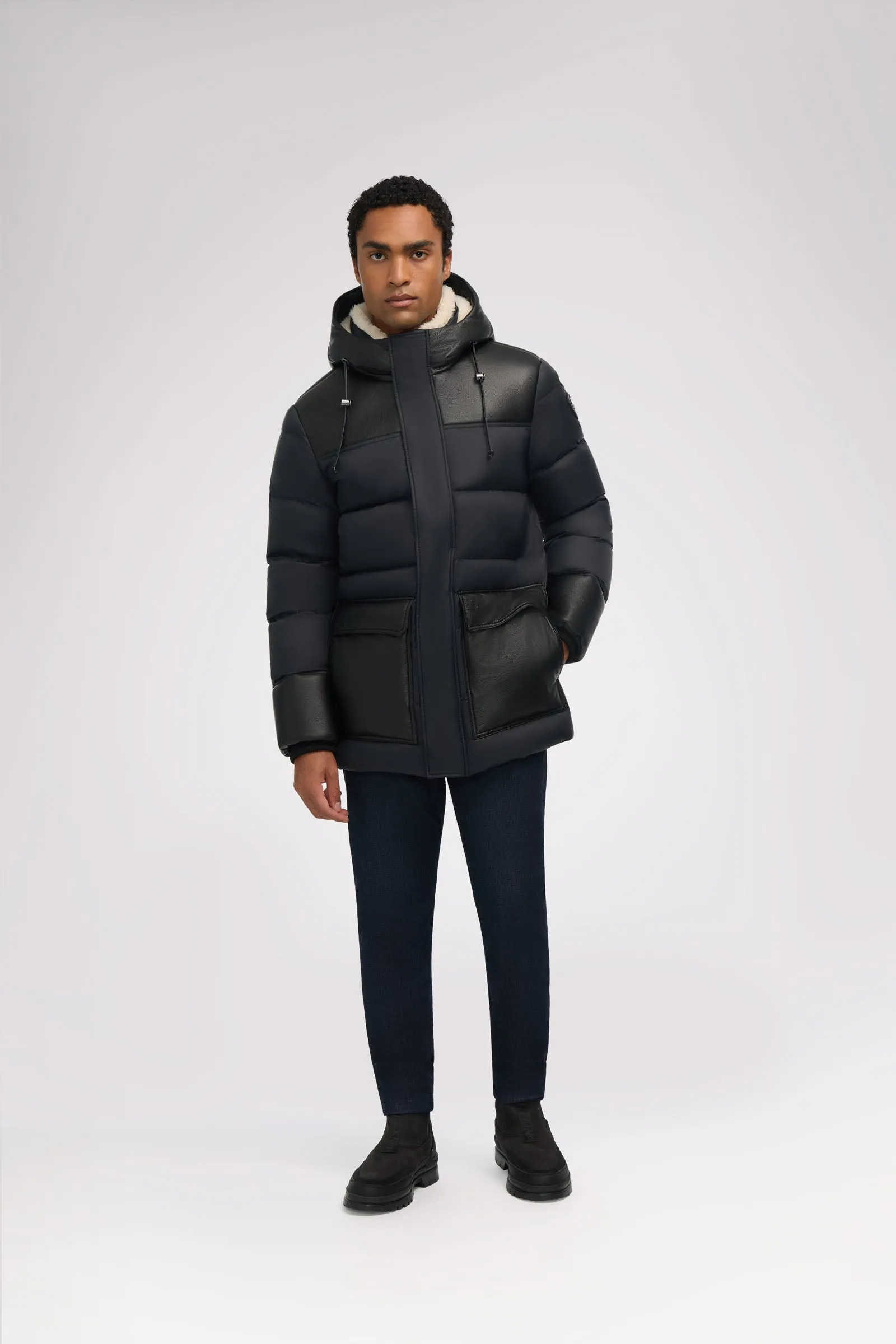 Wolf Men's Faux Shearling Parka Puffer sold by Pajar