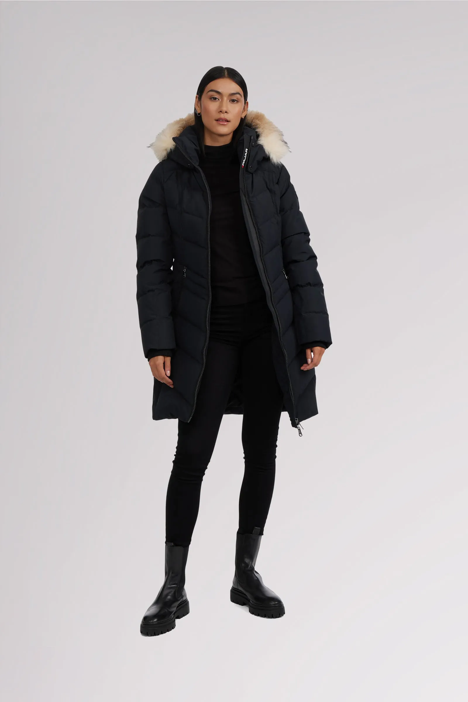 January Women's Quilted Puffer w/ Faux Fur - BLACK sold by Pajar