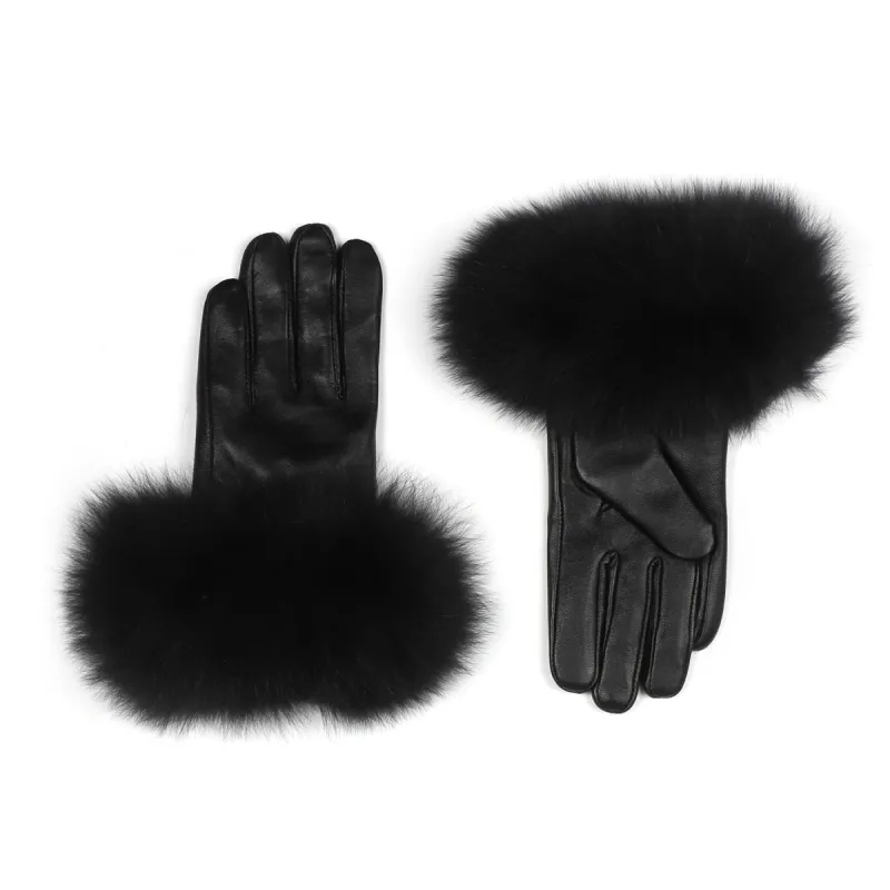 Yuki Women's Leather and Fur Gloves sold by Pajar