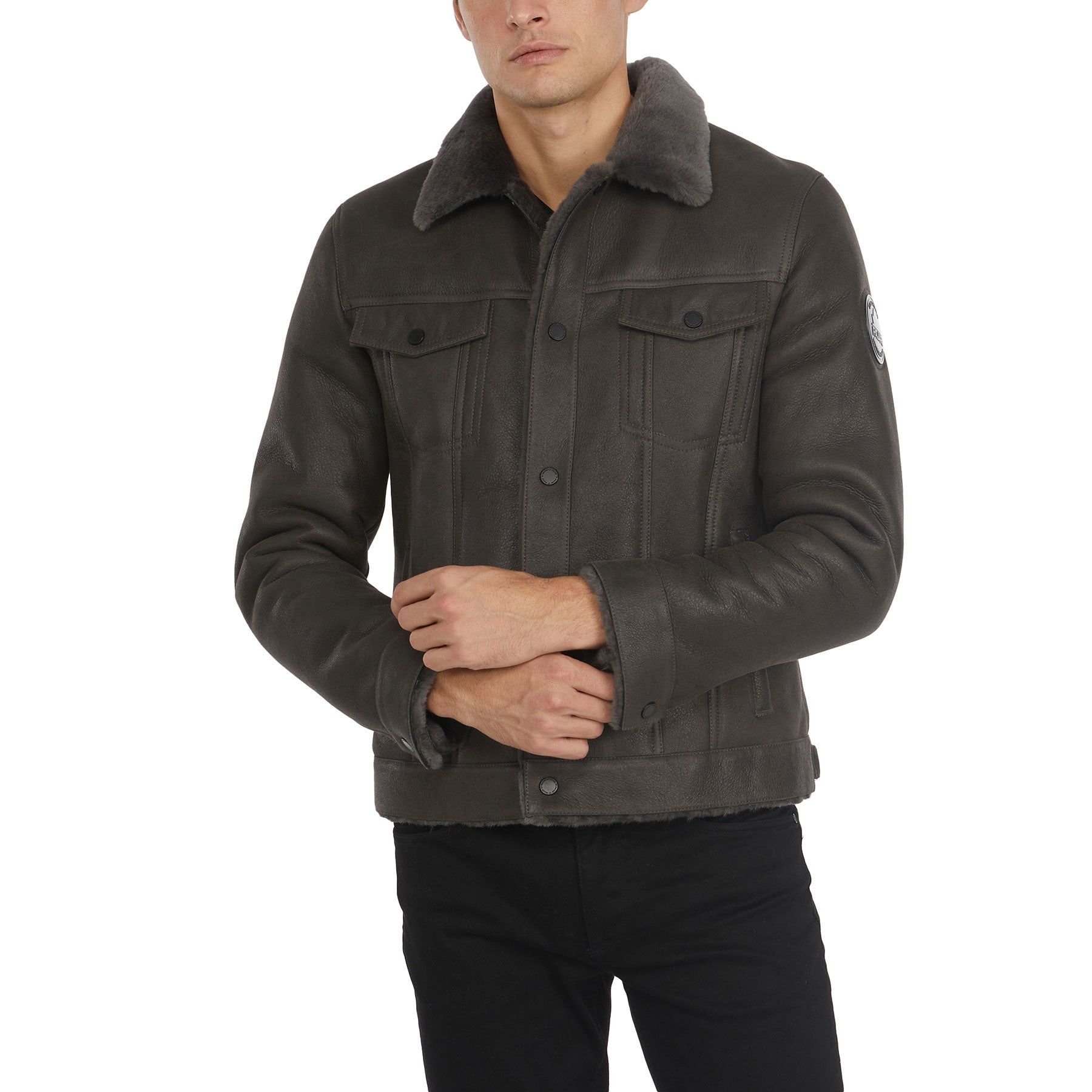 Trucker Men's Sheepskin Coat sold by Pajar