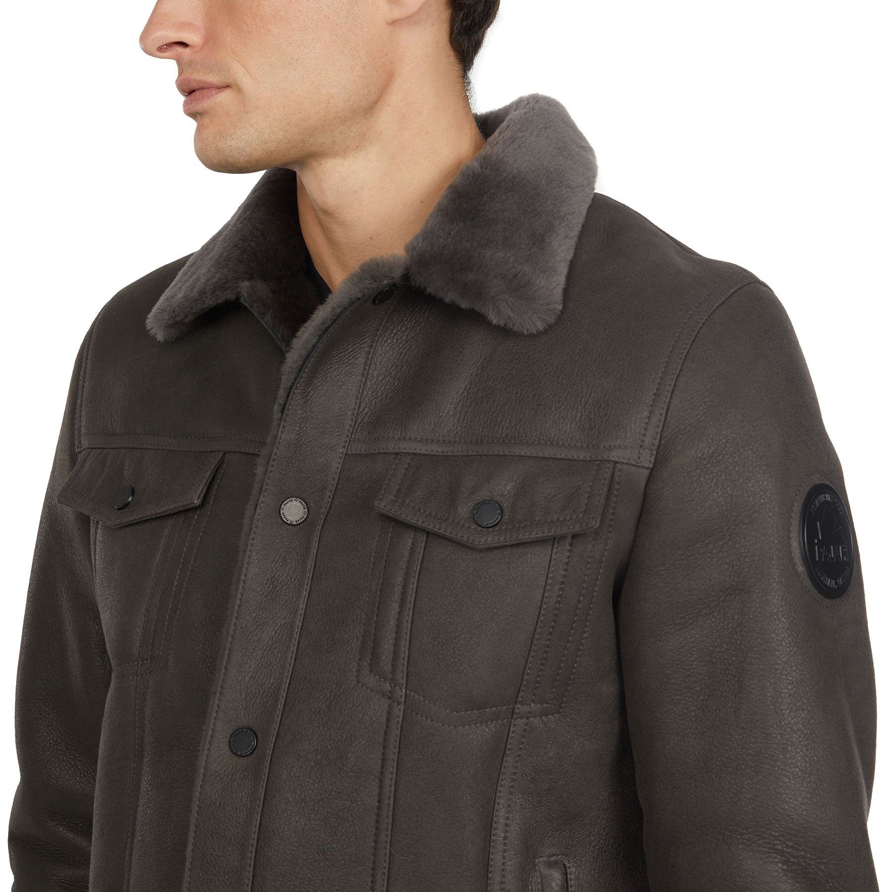 Trucker Men's Sheepskin Coat sold by Pajar product image thumbnail 5