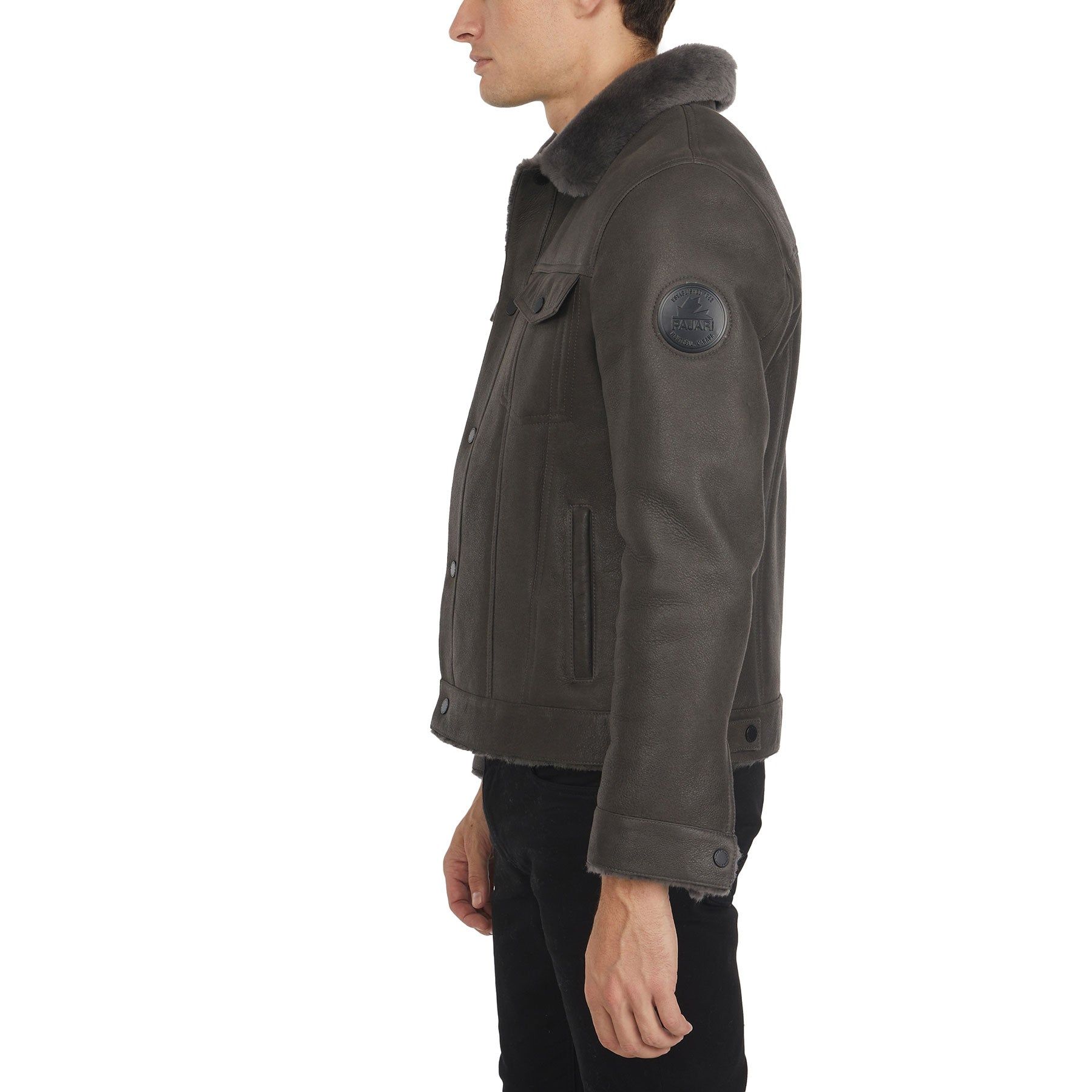 Trucker Men's Sheepskin Coat sold by Pajar product image thumbnail 3