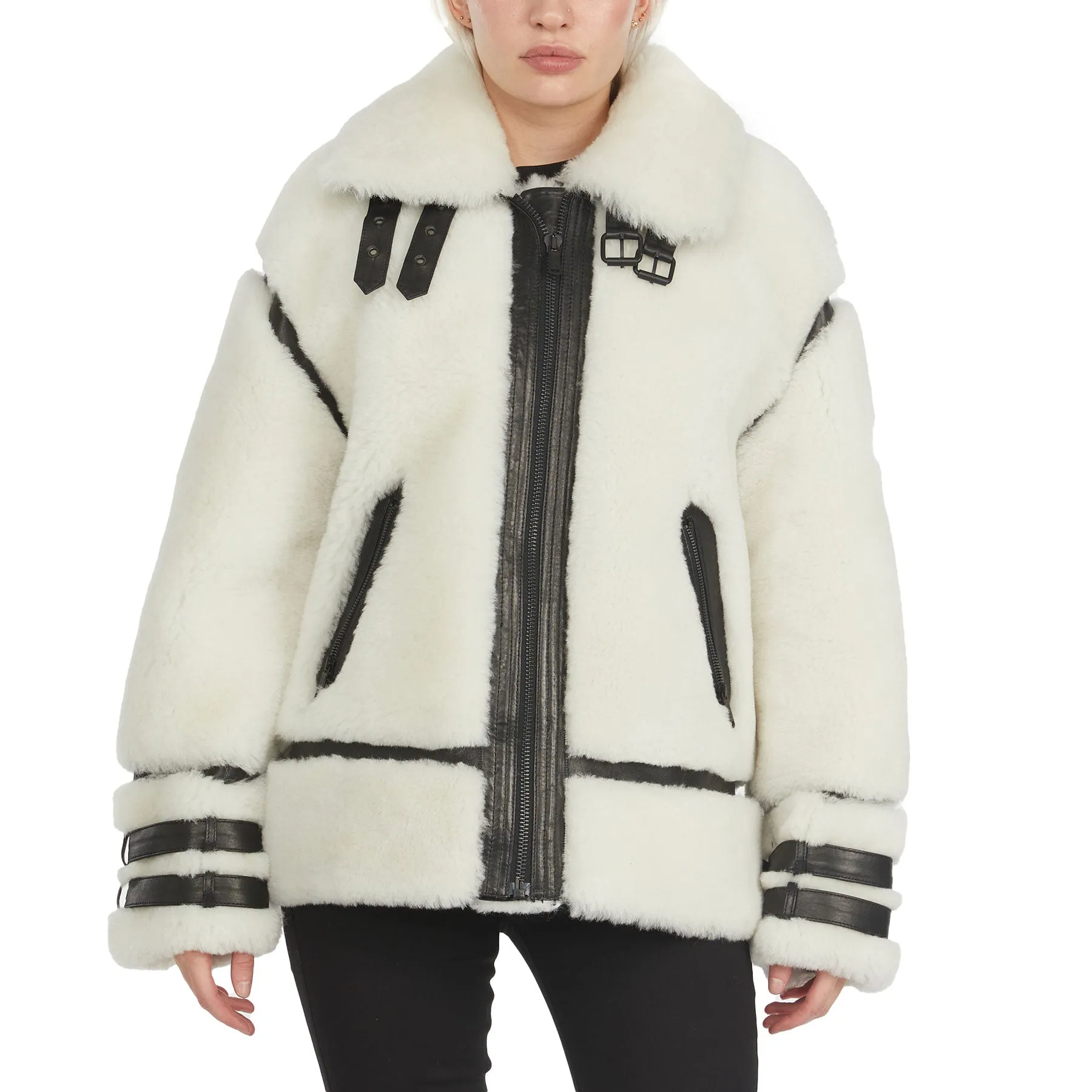 Jenny Women's Front Zip Shearling Jacket sold by Pajar product image thumbnail 5