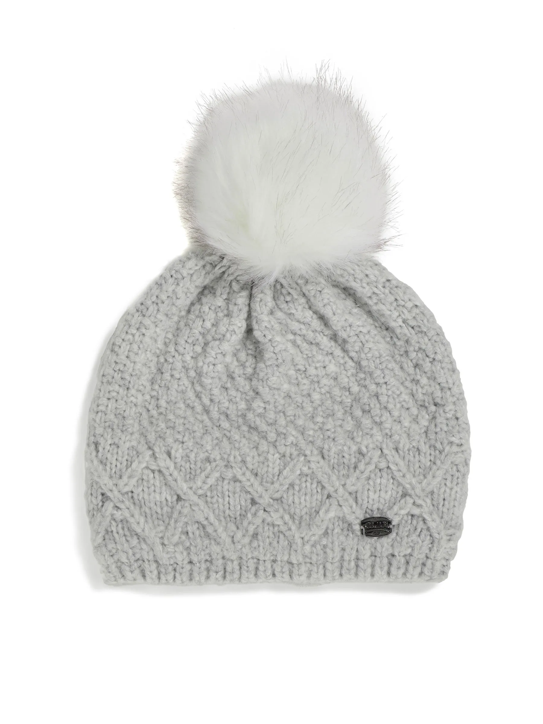 Cold Women's Knit Hat with Faux Fur Pompom sold by Pajar