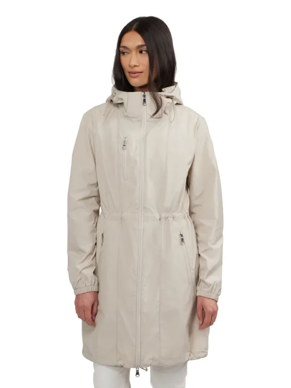 Esen Women's Long Packable Raincoat w/ Removable Hood sold by Pajar