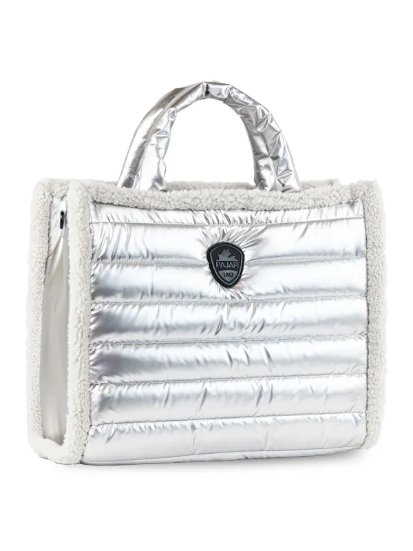 Shearling Puffy Tote sold by Pajar