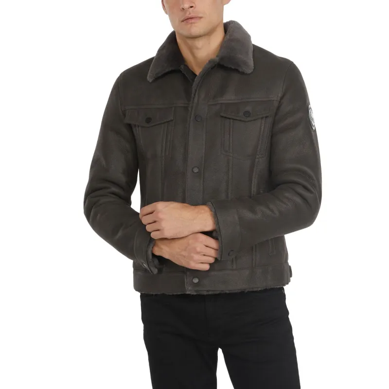 Trucker Men's Sheepskin Coat made by Pajar