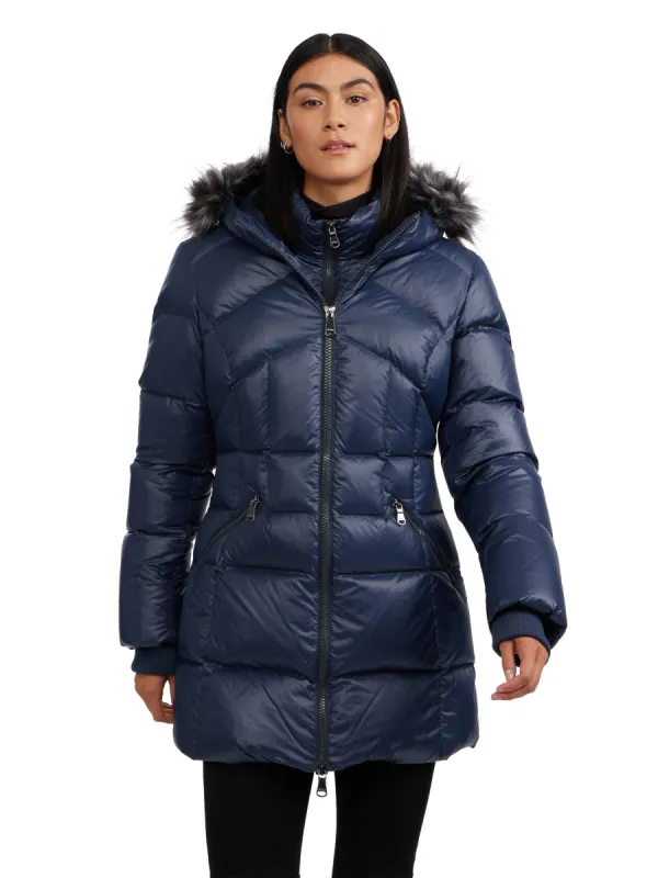 Ares Women's Puffer Jacket w/Faux Fur Trim sold by Pajar