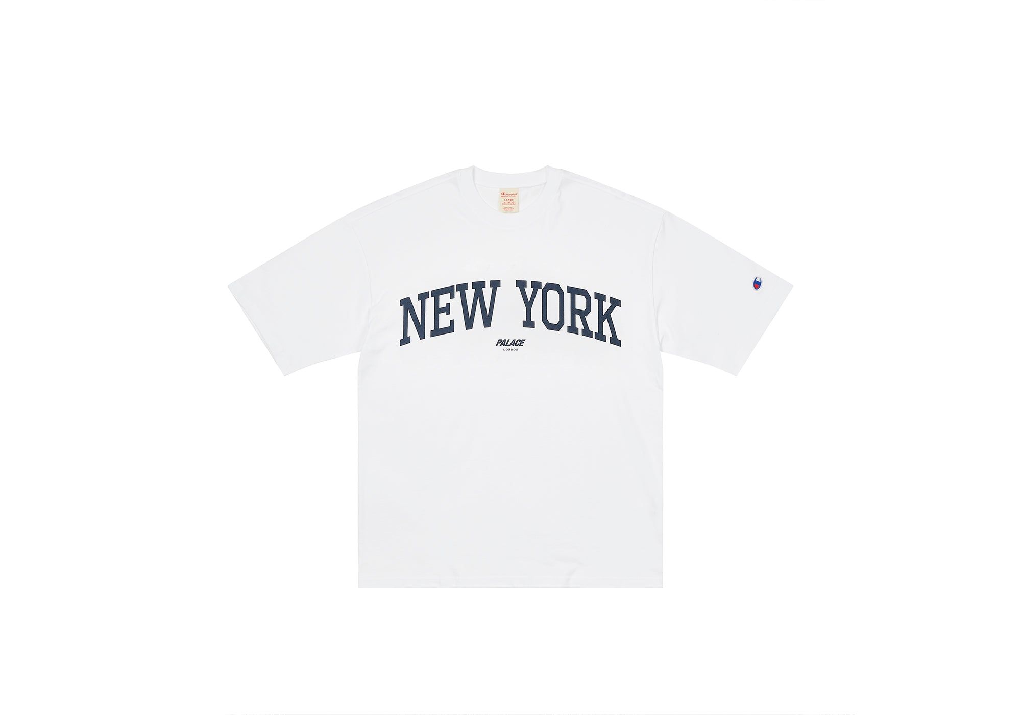 PALACE CHAMPION SHOP T-SHIRT NEW YORK WHITE sold by PALACE
